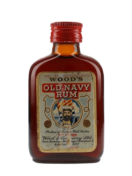 Wood's Old Navy Rum Bottled 1960s 5cl