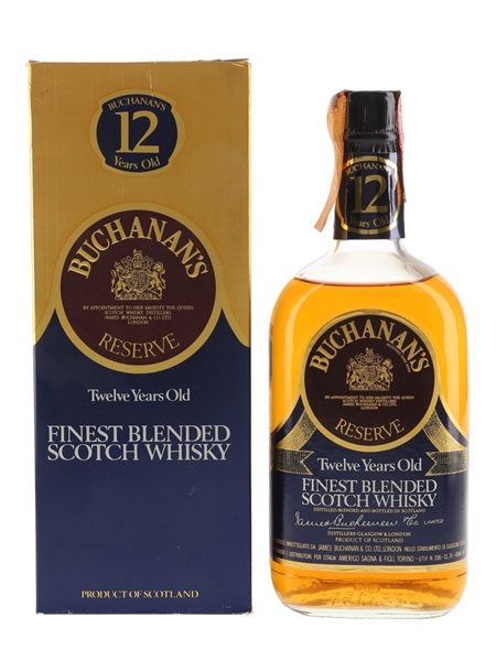 Buchanan's 12 Year Old Reserve Bottled 1970s - Amerigo Sagna 75cl / 40%