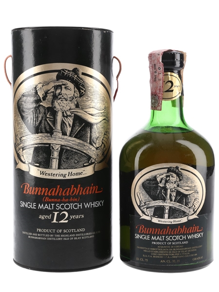 Bunnahabhain 12 Year Old Bottled 1980s - Bianchi 75cl / 43%