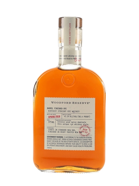 Woodford Reserve Barrel Finished Rye Distillery Series 37.5cl / 45.2%