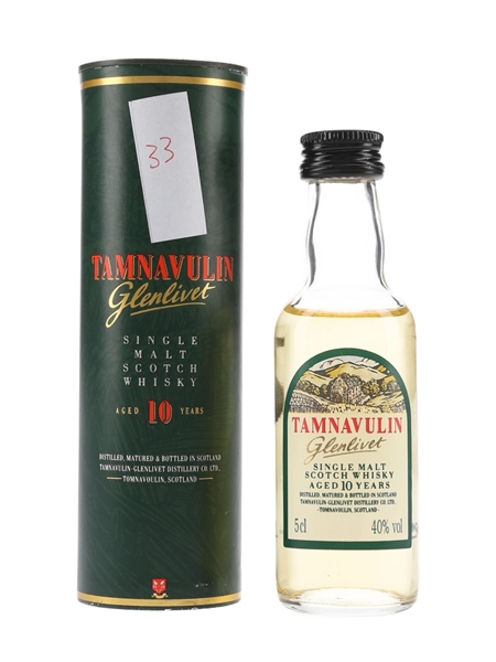 Tamnavulin Glenlivet 10 Year Old Bottled 1990s 5cl / 40%