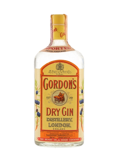 Gordon's Dry Gin Bottled 1970s - Wax & Vitale 75cl / 40%