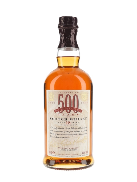 Grant's 18 Year Old Spirit Of Scotland Trophy Bottled 1994 - 500 Years Of Scotch Whisky 70cl / 43%