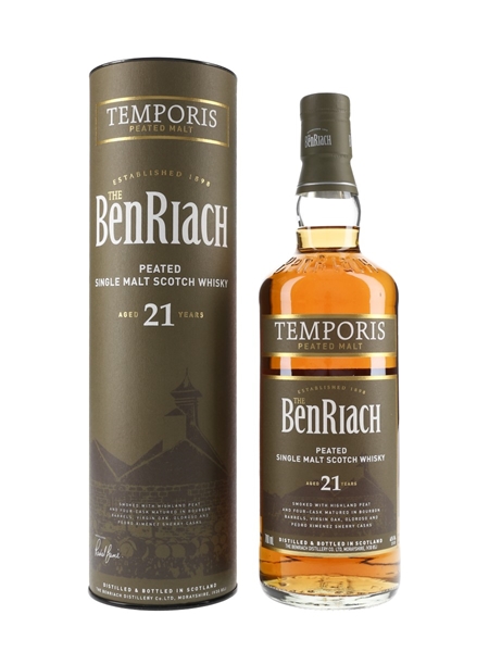 Benriach 21 Year Old Temporis Bottled 2018 - Peated Malt 70cl / 46%