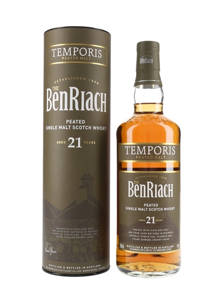 Benriach 21 Year Old Temporis Bottled 2018 - Peated Malt 70cl / 46%