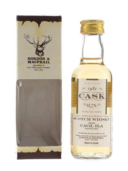 Caol Ila 1981 Cask Strength Bottled 1997 - Gordon & MacPhail 5cl / 62.7%