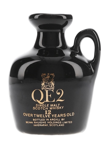 QE2 12 Year Old Ceramic Decanter Bottled 1980s 5cl