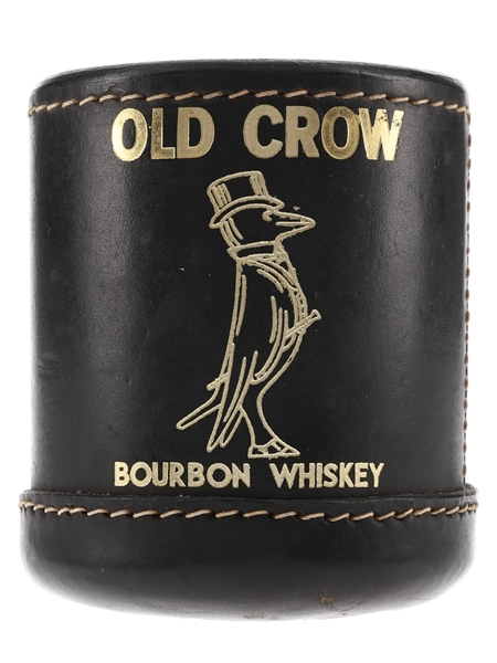 Old Crow Bourbon Whiskey Leather Bottle Holder  19cm x 11.5cm