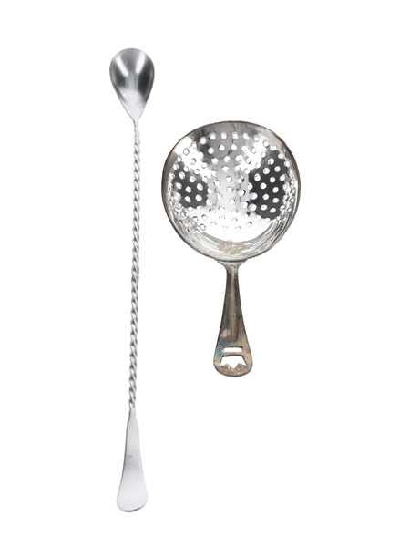 Monkey Shoulder Bar Strainer & Cocktail Kingdom Bar Spoon  