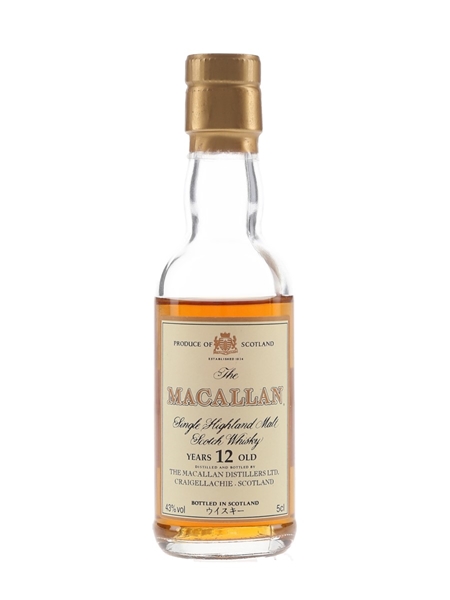 Macallan 12 Year Old Bottled 1990s 5cl / 43%