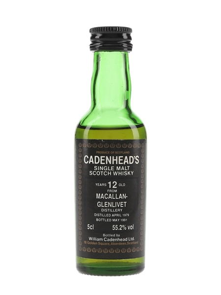 Macallan Glenlivet 1979 12 Year Old Bottled 1991 - Cadenhead's 5cl / 55.2%