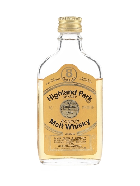 Highland Park 8 Year Old Bottled 1970s - Gordon & MacPhail 5cl / 40%