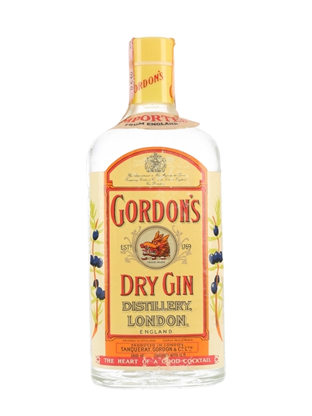 Gordon's Dry Gin Bottled 1970s - Wax & Vitale 75cl / 40%