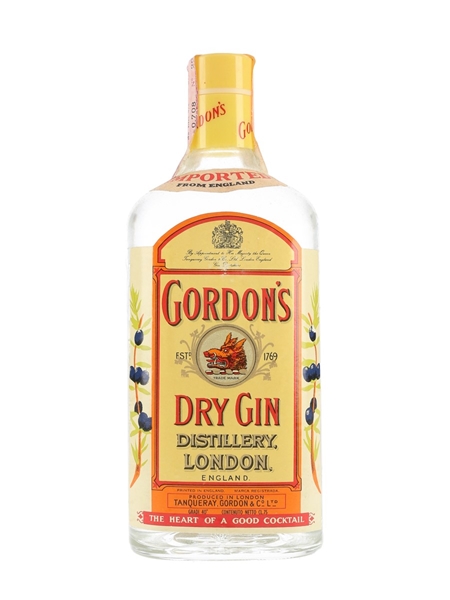 Gordon's Dry Gin Bottled 1970s - Wax & Vitale 75cl / 40%