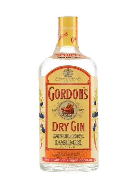 Gordon's Dry Gin Bottled 1970s - Wax & Vitale 75cl / 40%