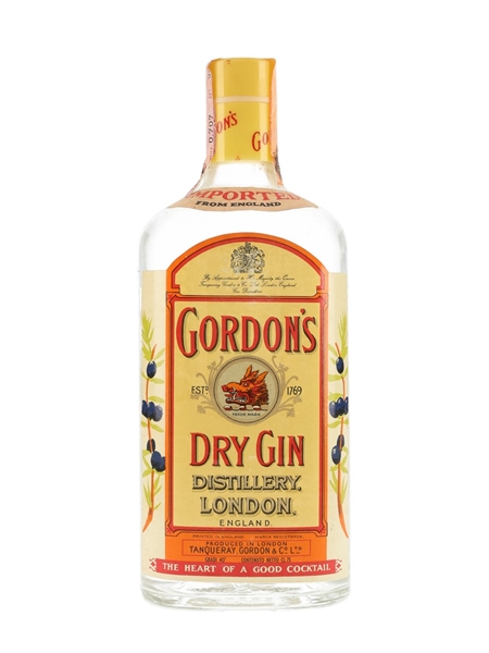 Gordon's Dry Gin Bottled 1970s - Wax & Vitale 75cl / 40%