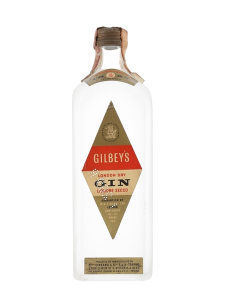 Gilbey's London Dry Gin Bottled 1960s - Cinzano 75cl / 46.2%