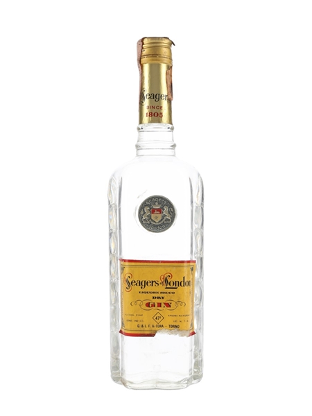 Seagers Of London Dry Gin Bottled 1960s - Cora 75cl / 47%