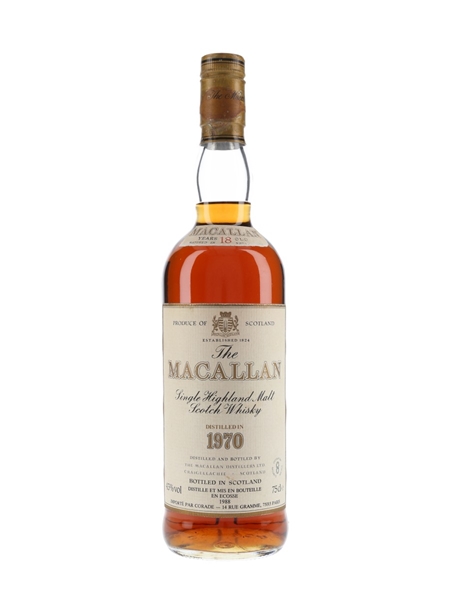 Macallan 1970 18 Year Old Bottled 1988 - Corade 75cl / 43%