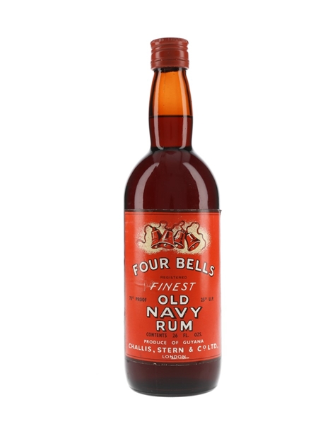 Four Bells Navy Rum Bottled 1960s-1970s - Challis Stern & Co. 74cl / 43%