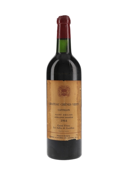 Chateau Chenes Verts 1964 Castillon Saint Emilion 75cl