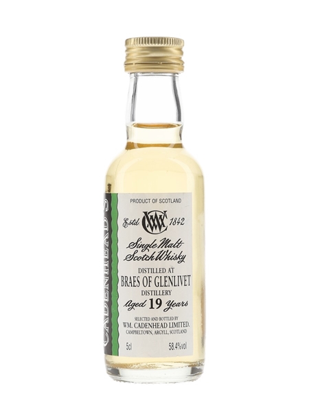 Braes Of Glenlivet 19 Year Old Cadenhead's 5cl / 58.4%