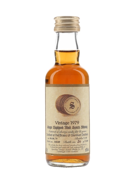Braes Of Glenlivet 1979 15 Year Old Cask 16040 Bottled 1996 - Signatory Vintage 5cl / 60%
