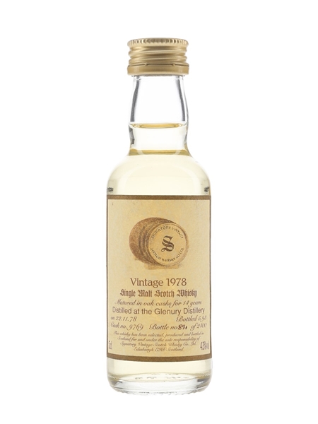 Glenury 1978 14 Year Old Bottled 1993 - Signatory 5cl / 43%