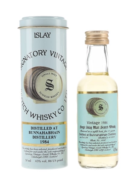 Bunnahabhain 1984 17 Year Old Bottled 2001 - Signatory Vintage 5cl / 43%