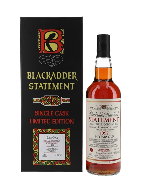 Bladnoch 1992 24 Year Old Cask 8272 Bottled 2017 - Blackadder Statement 70cl / 51.2%