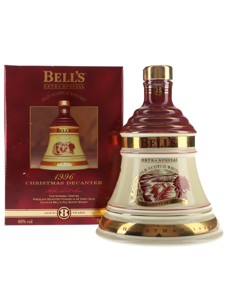 Bell's Christmas 1996 Ceramic Decanter Ingredients Of Quality 70cl / 40%