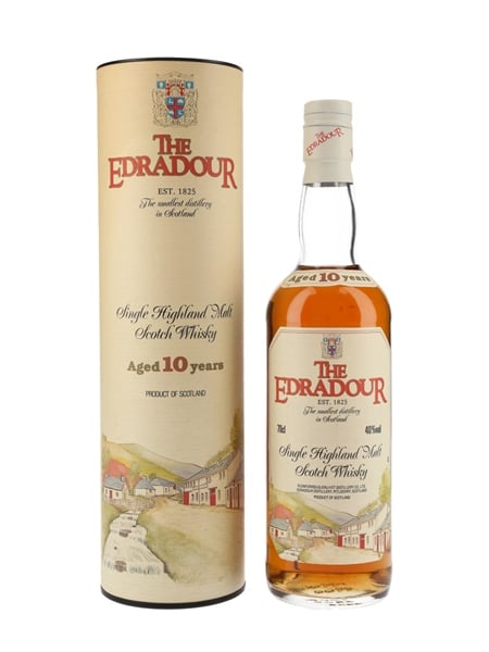 Edradour 10 Year Old Bottled 1990s - Includes Edradour Poster 70cl / 40%