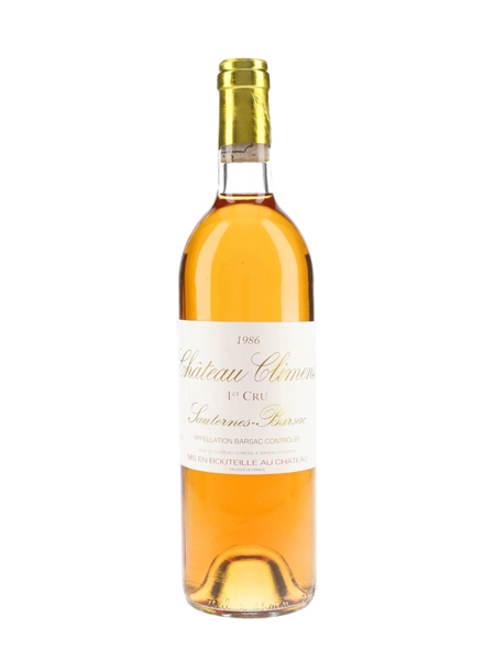 Chateau Climens 1986 1er Cru Sauternes - Barsac 75cl / 14%