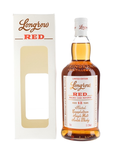 Longrow Red 13 Year Old Malbec Cask Matured Bottled 2017 70cl / 51.3%