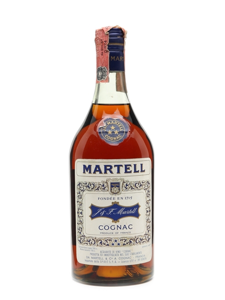 Martell 3 Star Cognac Bottled 1970s 75cl / 40%