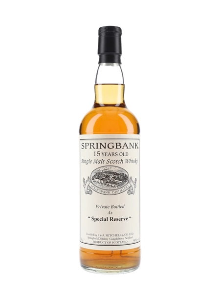 Springbank 1996 15 Year Old Special Reserve Cask 477 Private Cask Bottling 70cl / 46%