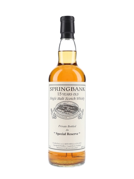 Springbank 1996 15 Year Old Special Reserve Cask 477 Private Cask Bottling 70cl / 46%