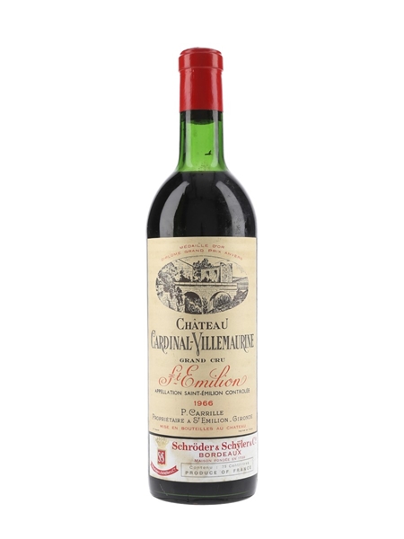 Chateau Cardinal Villemaurine 1966 Saint Emilion Grand Cru 75cl