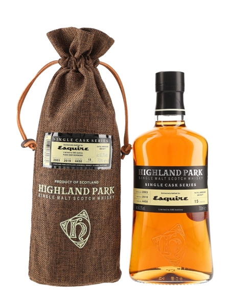 Highland Park 2003 15 Year Old Single Cask 4450 Bottled 2019 - Esquire 70cl / 60.3%