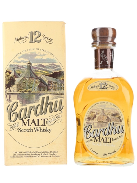 Cardhu 12 Year Old Bottled 1980s - Duty Free 100cl / 43%