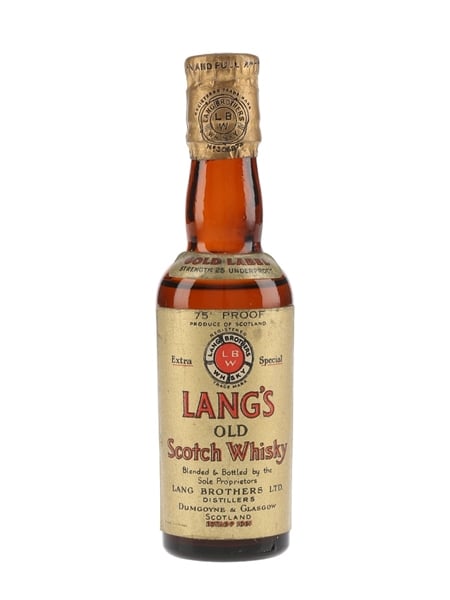 Lang's Extra Special Old Scotch Whisky Bottled 1940s-1950s 5cl / 43%