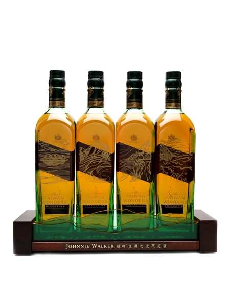 Johnnie Walker Green Label Taiwan Wonders Collection With Stand 4 x 70cl