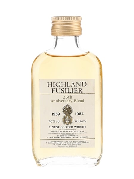 Highland Fusilier 25th Anniversary Blend Bottled 1984 - Gordon & MacPhail 5cl / 40%