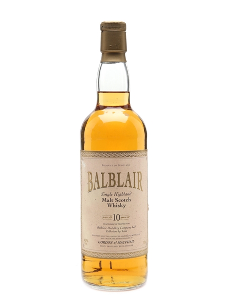 Balblair 10 Years Old Gordon & MacPhail 70cl / 40%