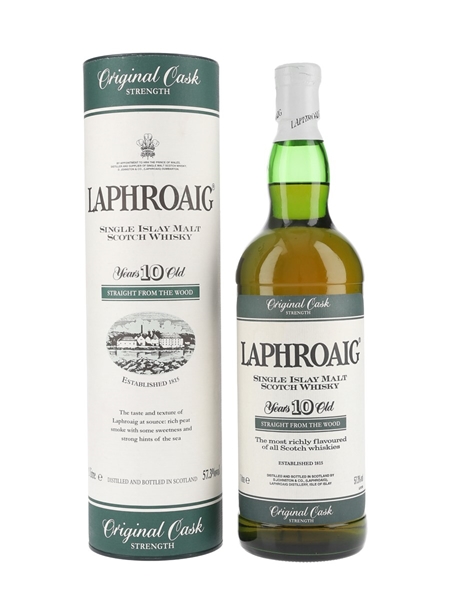 Laphroaig 10 Year Old Straight From The Wood Bottled 1990s 100cl / 57.3%