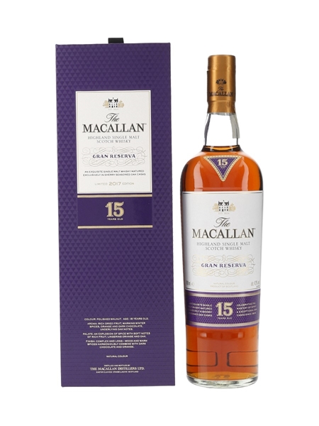 Macallan 15 Year Old Gran Reserva Bottled 2017 70cl / 43%