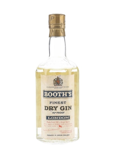 Booth's Finest Dry Gin Bottled 1960s 37.5cl / 40%