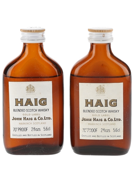 Haig's Gold Label Bottled 1970s 2 x 5.6cl / 40%