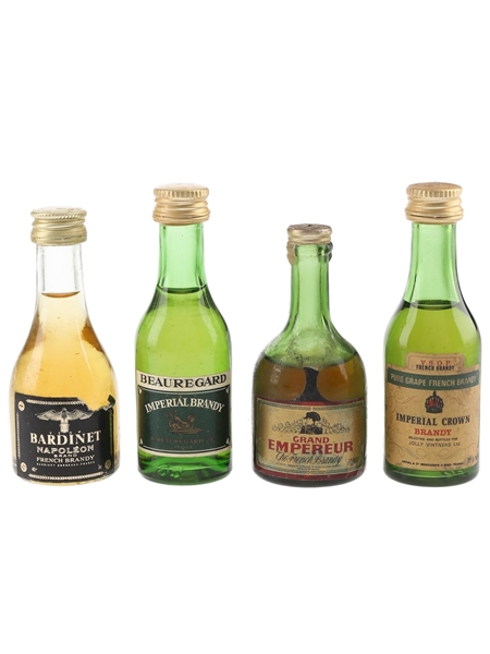 Assorted French Brandy Bottled 1960s-1970s 4 x 3cl / 40%