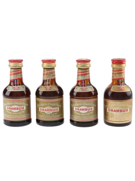 Drambuie Miniatures Bottled 1970s-1980s 4 x 5cl